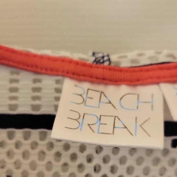 Beach Break Navy & White Hooded Swim Coverup Super Cute!! - Picture 2 of 10